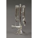 A silver plated bar tools set. 27 cm high.
