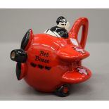 A Carlton Ware Red Baron teapot. 21.5 cm long.