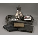 A small quantity of silver plate and pewter.