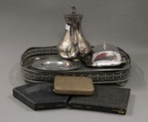 A small quantity of silver plate and pewter.