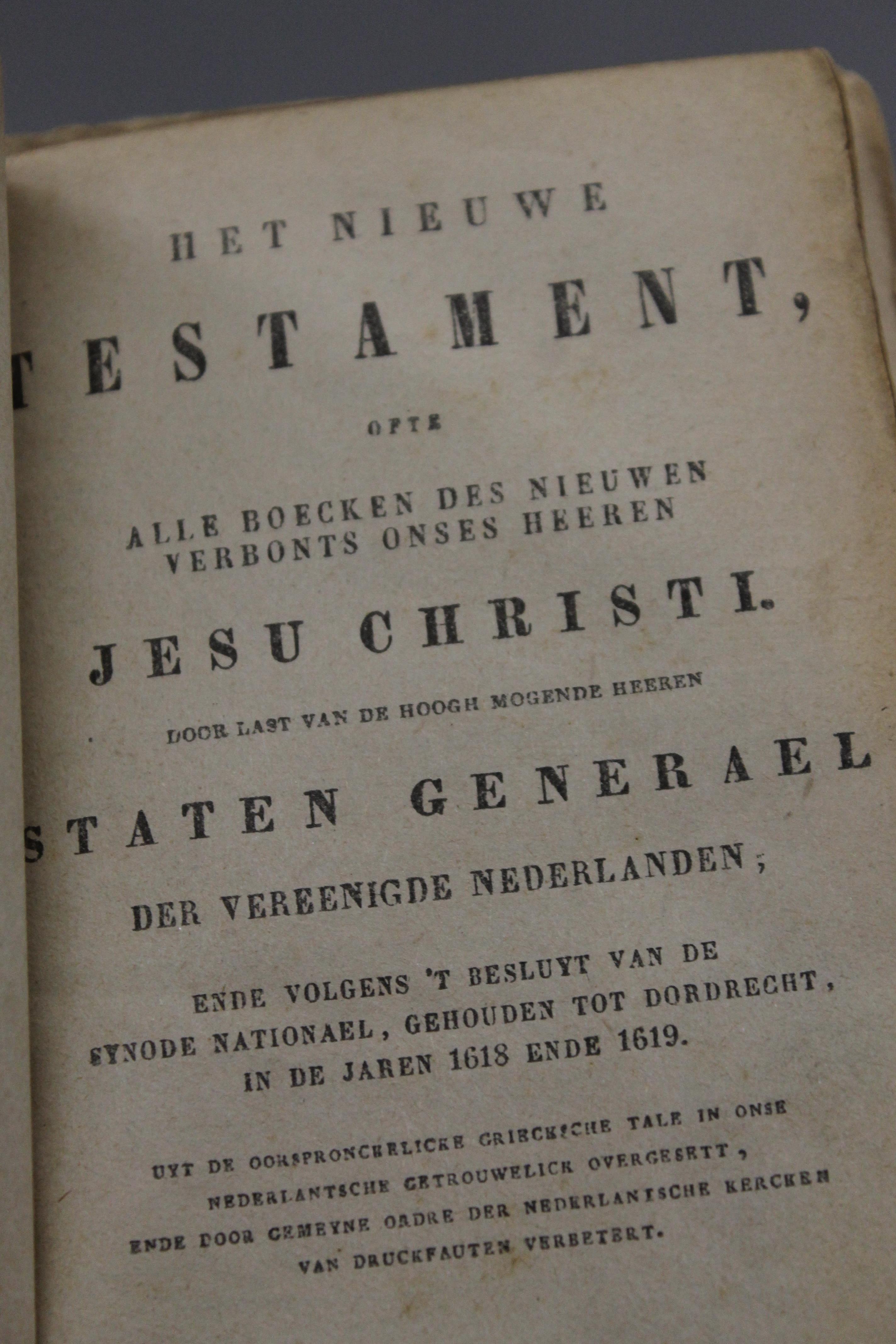 Two Dutch silver mounted bibles. - Image 4 of 7
