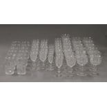 A large quantity of Edinburgh (E & L) cut crystal hobnail cut glassware, circa 1920,