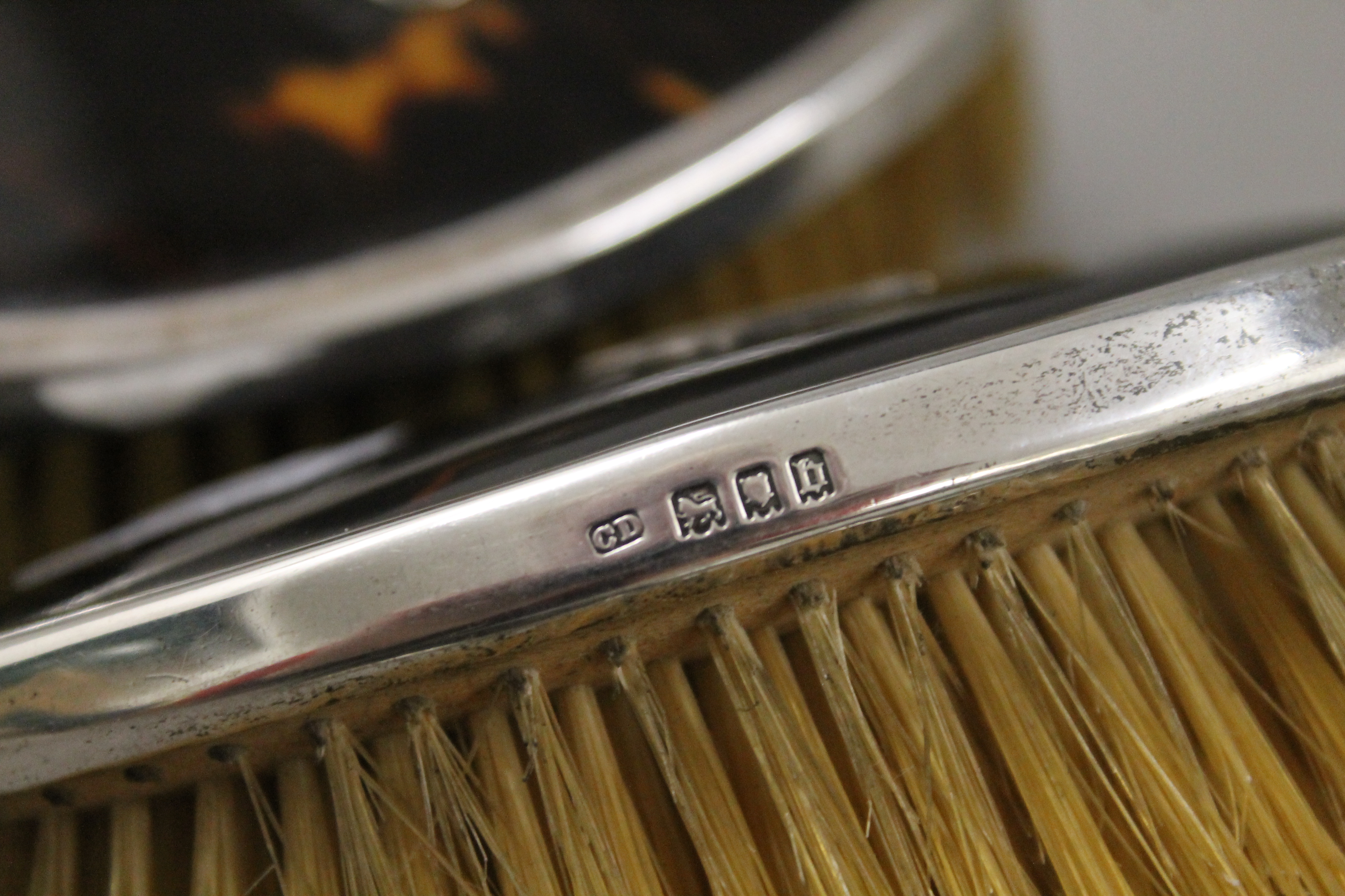 A silver and tortoiseshell dressing table set, - Image 4 of 11