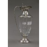 A silver mounted claret jug. 26.5 cm high.
