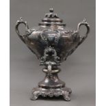 An Old Sheffield silver plated samovar. 43 cm high.