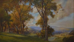 HENRY STRACHEY, An Extensive Landscape, oil on canvas, signed and dated 1903, framed. 126 x 75.5 cm.