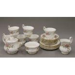 A Royal Albert Moss Rose tea set.