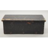 A 19th century painted pine box. 58 cm wide.