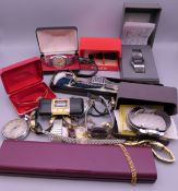 A quantity of wristwatches and pocket watches.