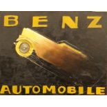 Benz Automobile, oil on board, unframed. 31 x 24 cm.
