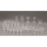 A large quantity of Edinburgh cut glassware, including decanters, tumblers, wine glasses, etc.