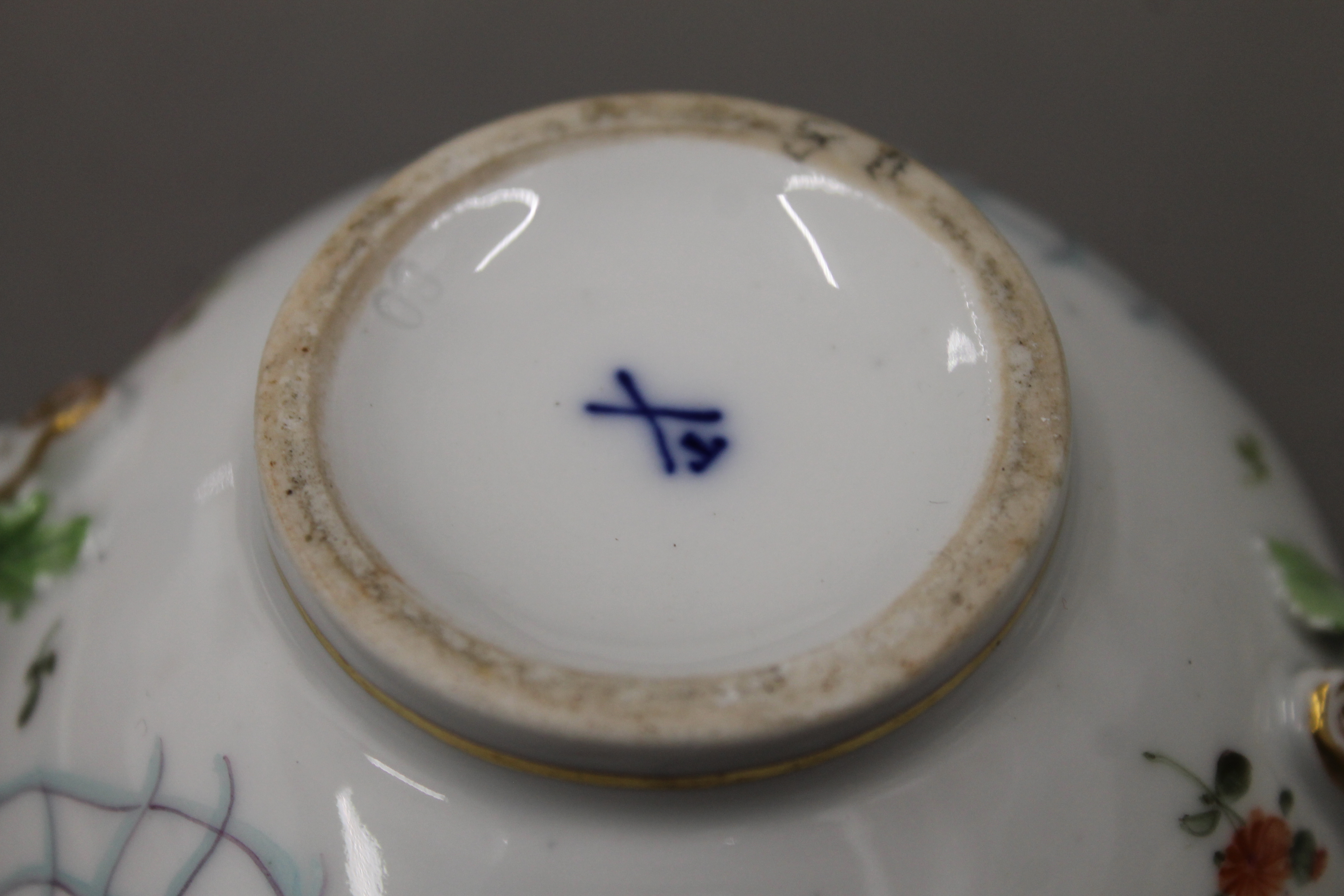 A 19th century Continental porcelain cup, cover and saucer. 12 cm high. - Image 8 of 11