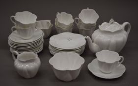 A Shelly white porcelain tea set.