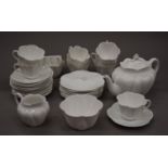 A Shelly white porcelain tea set.