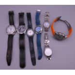 A quantity of various wristwatches.