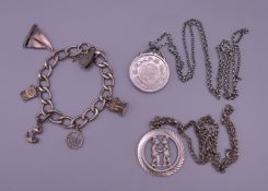 A quantity of various silver jewellery. 78.3 grammes total weight.