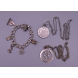 A quantity of various silver jewellery. 78.3 grammes total weight.