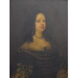 A 17th century style Portrait of a Noble Woman, oil on canvas, framed. 61.5 x 81 cm.