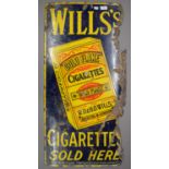 A Will's Gold Flake pictorial enamel sign. 45 x 91.5 cm.