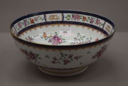 A Samson punch bowl. 29 cm diameter.