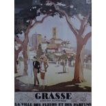 Grasse Station Climatique, La Ville des Fleurs Et Des Parfums, poster, framed and glazed.