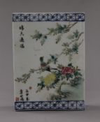 A Chinese porcelain book. 14.5 cm high.