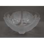 A Lalique style glass bowl. 25 cm diameter.