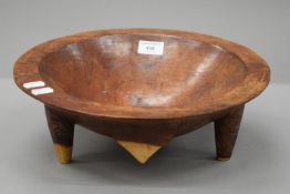 A Fijian wooden Kava bowl. 33 cm diameter.