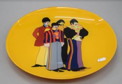 A limited edition Subafilms Ltd glass plate depicting The Beatles, numbered 436/1000.