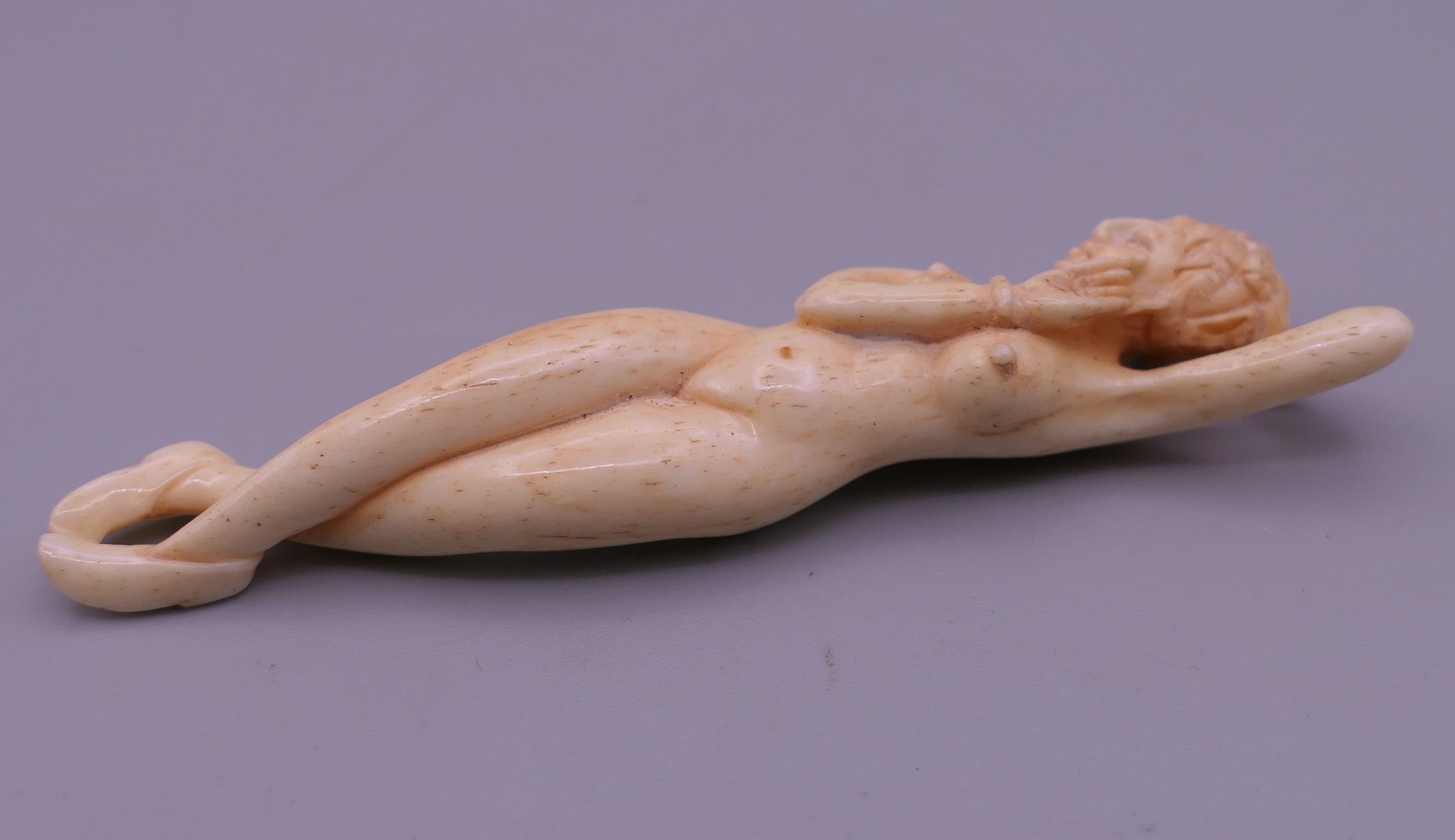 A bone nude medical figure. 8 cm long. - Image 3 of 5
