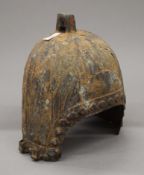 An antique helmet, possibly Chinese. 28 cm high.