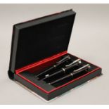 A boxed Mont Blanc Franz Kafka limited edition pen and pencil set.