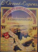 L'Orient Express Le Voyage A Constantinople, poster, framed and glazed. 37 x 28 cm.
