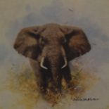 DAVID SHEPHERD, Elephants, limited edition print, numbered 242/1000, signed, framed and glazed.