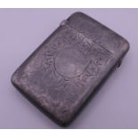 A silver vesta case. 5 cm high.