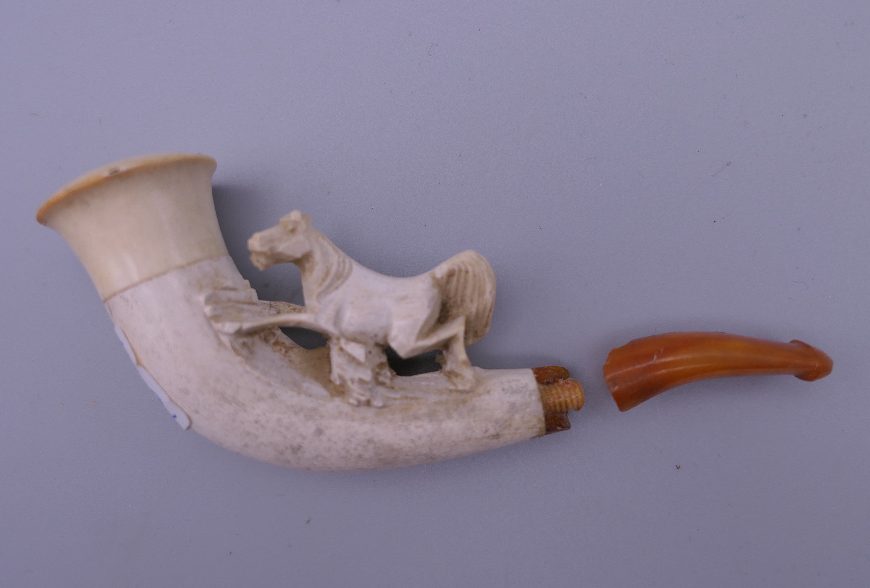 A late 19th century cased cigar cutter and Meerschaum pipe, the cutter formed as a revolver. - Image 7 of 12