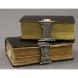 Two Dutch silver mounted bibles.