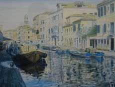 MICHAEL WOODS, Venice, limited edition print, numbered 249/350, framed and glazed. 53 x 40.5 cm.