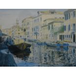 MICHAEL WOODS, Venice, limited edition print, numbered 249/350, framed and glazed. 53 x 40.5 cm.