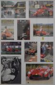 Two framed motor racing montages of early Formula 1 photographs and prints. 45 x 65 cm.