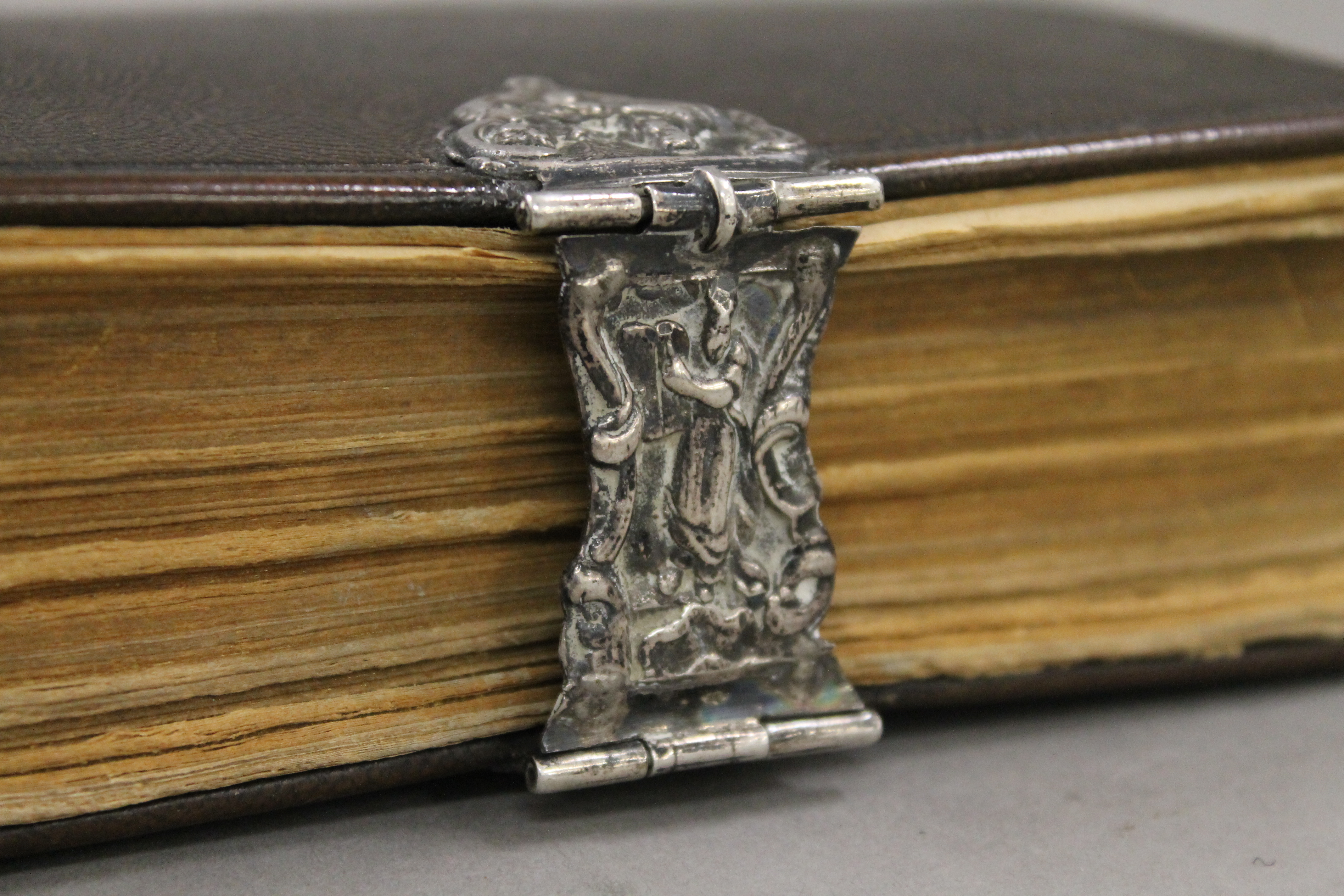 Two Dutch silver mounted bibles. - Image 3 of 7