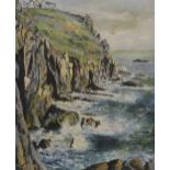 COLIN SPRING, Lands End, oil on canvas, framed. 50 x 61 cm.