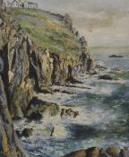 COLIN SPRING, Lands End, oil on canvas, framed. 50 x 61 cm.