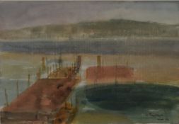 WILFRED FAIRCLOUGH, Steckborn Lake Constance - Morning and Evening, a pair, prints,