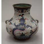 A 19th century cloisonne vase. 18 cm high.