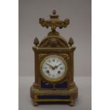 A 19th century French ormolu mantle clock. 33 cm high.