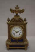 A 19th century French ormolu mantle clock. 33 cm high.