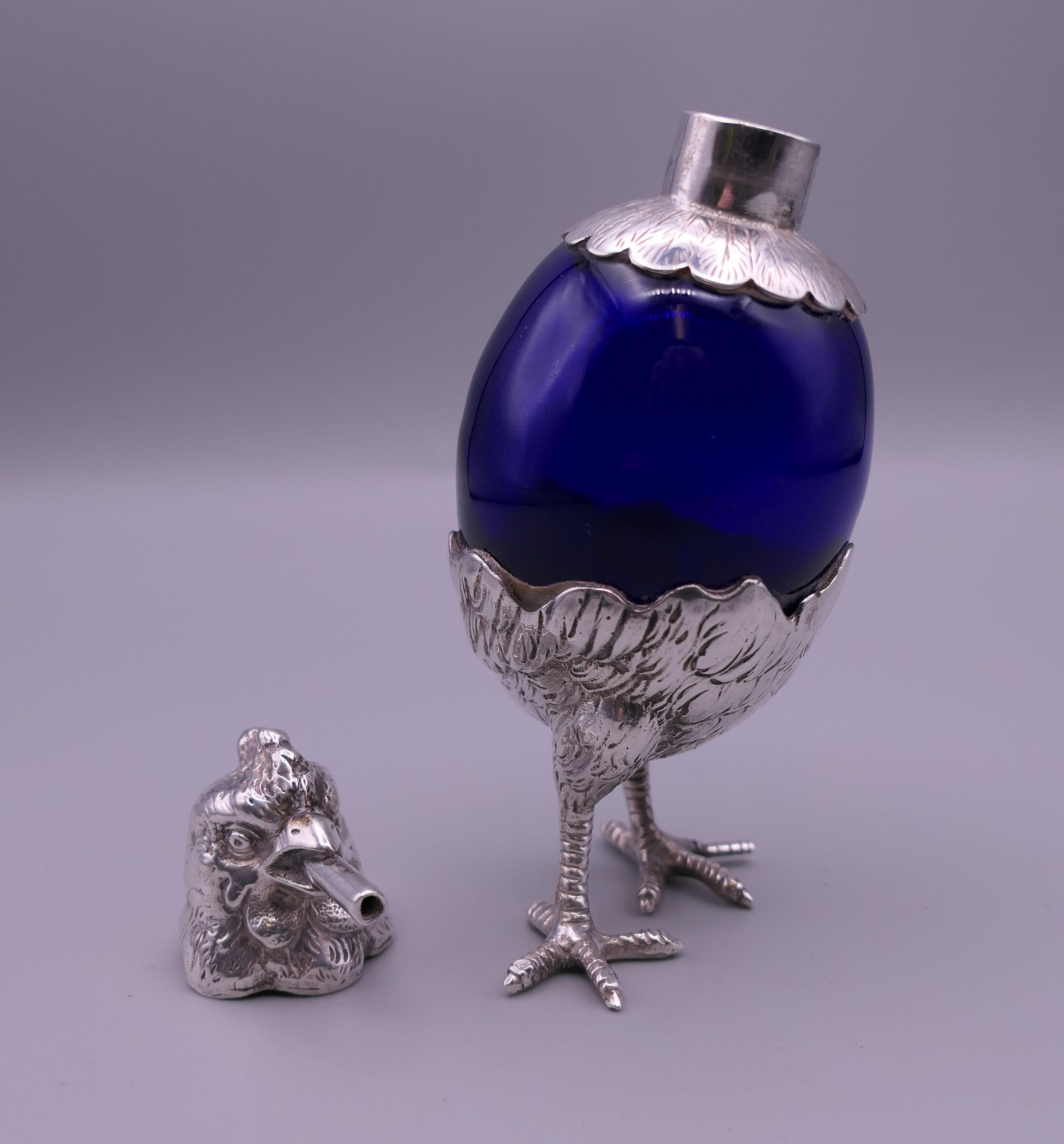 A Continental table lighter formed as a chicken. - Image 5 of 14