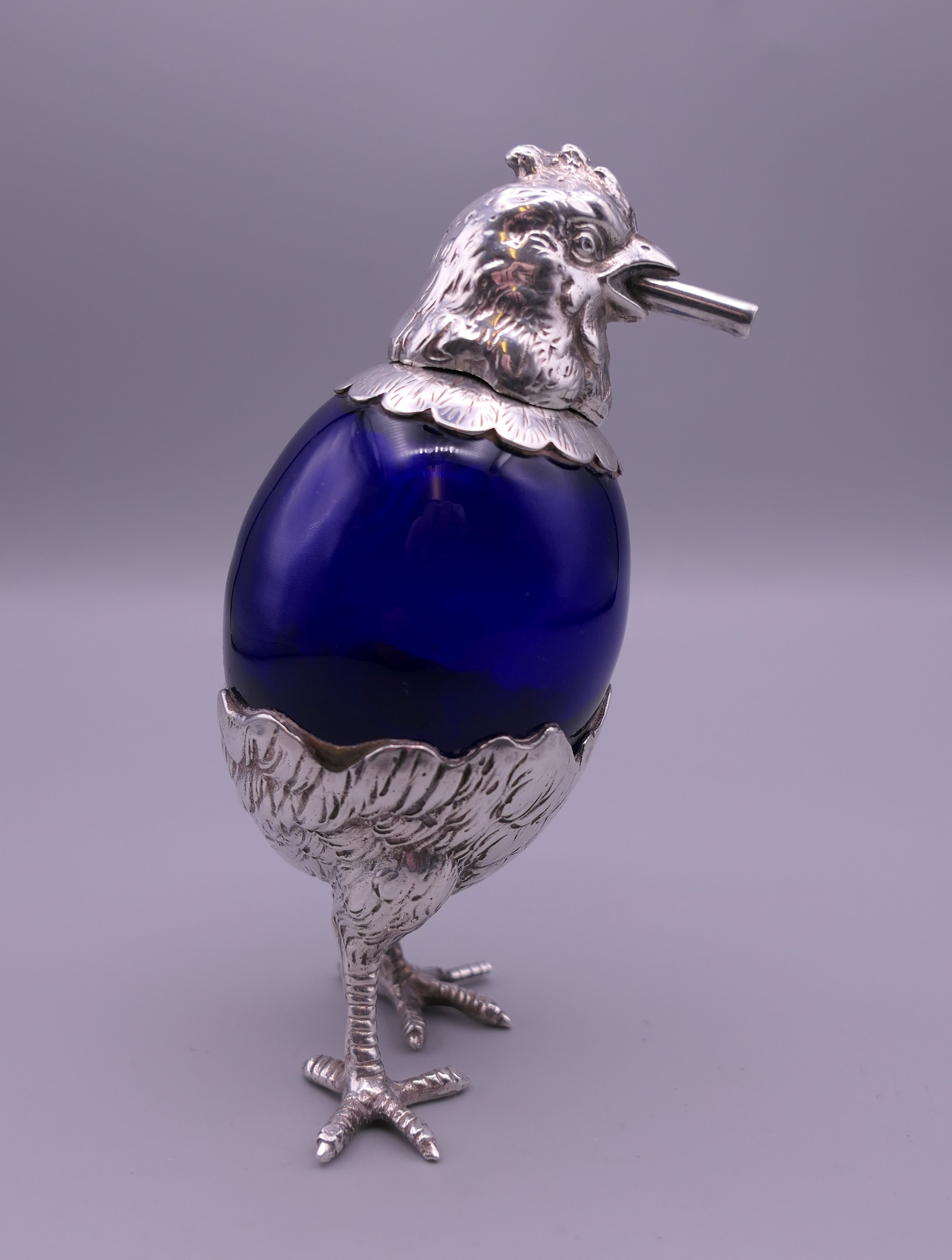 A Continental table lighter formed as a chicken. - Image 4 of 14