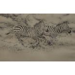 WILLIAM BAKER, Zebra, limited edition print, numbered 925/1750, signed, framed and glazed.